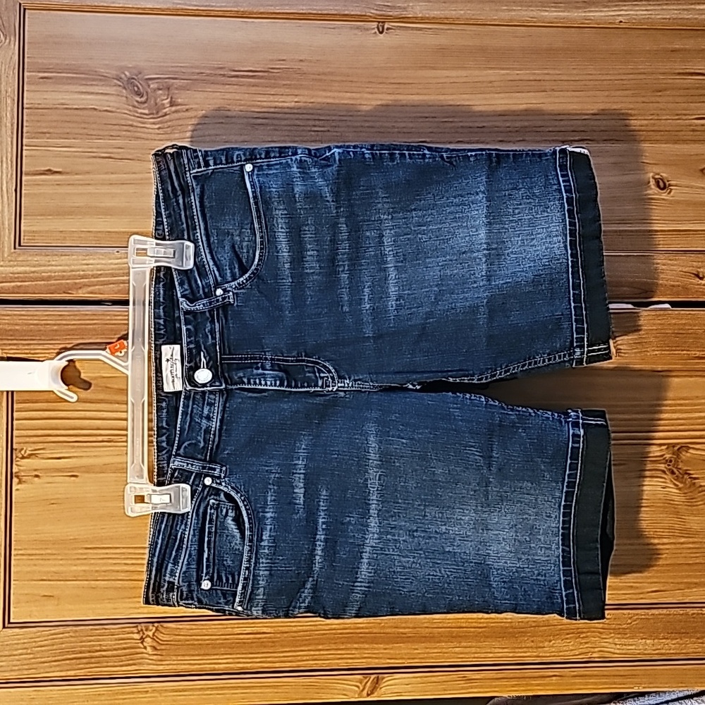 Bootlegger Denim Bermuda Shorts Size 34 (5 Pocket) GUC